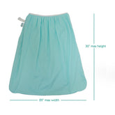 Thirsties Simple Pail Liner has a max height of 30" and a max width of 29". That'll hold a lot of dirty diapers!